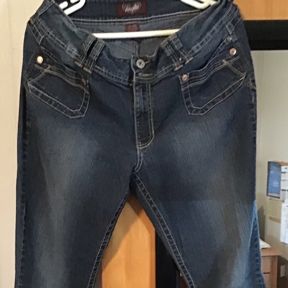 “Angels” hipster boot cut jeans